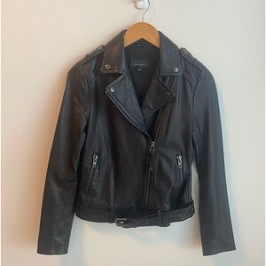Aritzia, Mackage, Rumer Leather Jacket, Size Small, Black